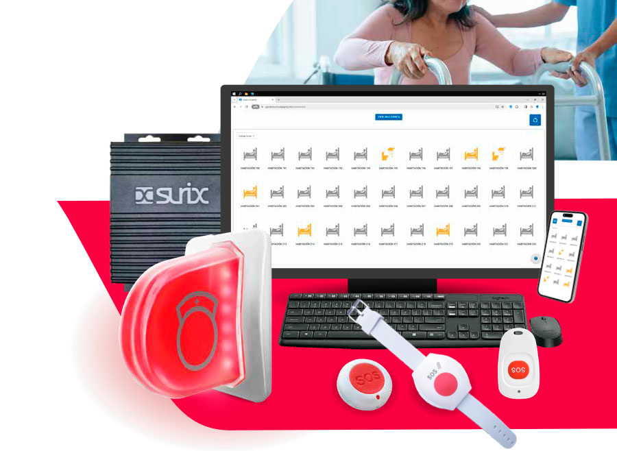 Sistema de llamada a enfermera help ip alert surix